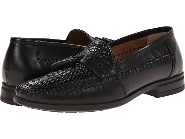 (取寄) ナン ブッシュ メンズ ストラフォード ウーブン モック トゥ ローファー Nunn Bush men Nunn Bush Strafford Woven Moc Toe Loafer Black