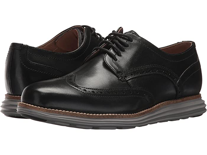 (取寄) コールハーン メンズ オリジナル グランド ショートウィング Cole Haan men Original Grand Shortwing Black Leather/Ironstone