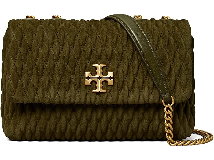 (取寄) トリーバーチ Tory Burch Kira Suede Ruched Small Convertible Shoulder Bag Leccio