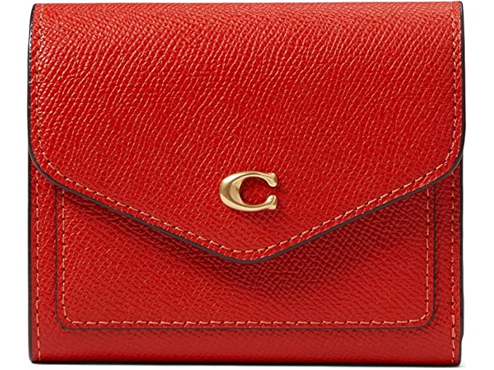 (取寄) コーチ レディース COACH women Cross Grain Leather Wyn Small Wallet Sport Red