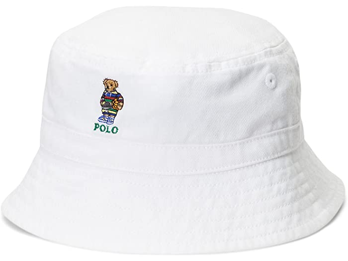 (取寄) ラルフローレン キッズ ボーイズ Polo Ralph Lauren Kids boys Polo Bear Cotton Twill Bucket Hat (Infant) White