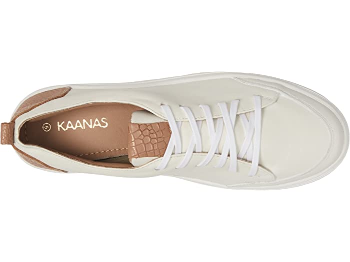 (取寄) カナース レディース KAANAS women Paris Lace-Up Sneaker with Contrast Heel Caramel