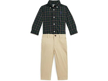(取寄) ラルフローレン キッズ ボーイズ Polo Ralph Lauren Kids boys Plaid Poplin Shirt & Chino Pants Set (Infant) Green/Navy Multi/Khaki