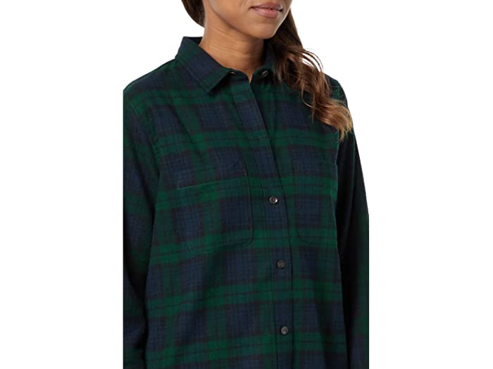 (取寄) エルエルビーン レディース L.L.Bean women Scotch Plaid Flannel Tunic Black Watch