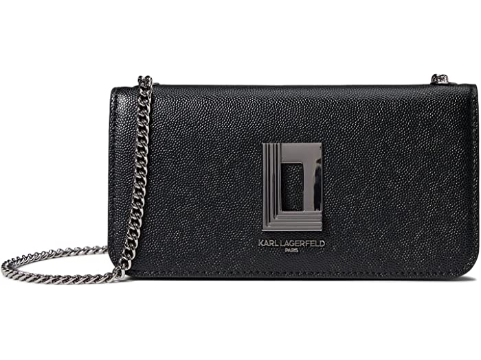 (取寄) カール ラガーフェルド パリ レディース Karl Lagerfeld Paris women SLG Wallet On String Black/Silver