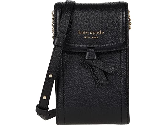 (取寄) ケイトスペード Kate Spade New York Knott Pebbled Leather North/South Crossbody Black