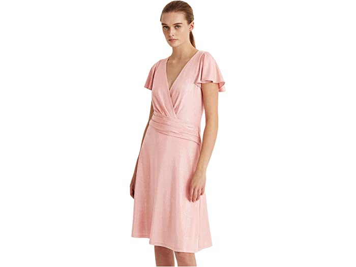 (取寄) ローレン ラルフローレン レディース LAUREN Ralph Lauren women Foiled Jersey Cocktail Dress Desert Rose