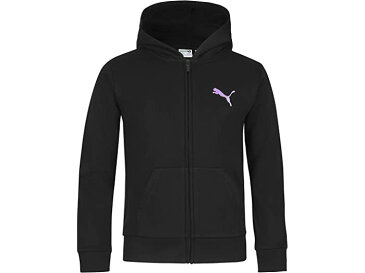 (取寄) プーマ ガールズ PUMA girls Girls Core Logo Zip Up Hoodie Black