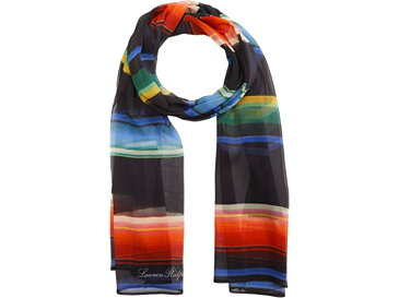 (取寄) ローレン ラルフローレン レディース LAUREN Ralph Lauren women Dakota Multi Stripe Wrap Black