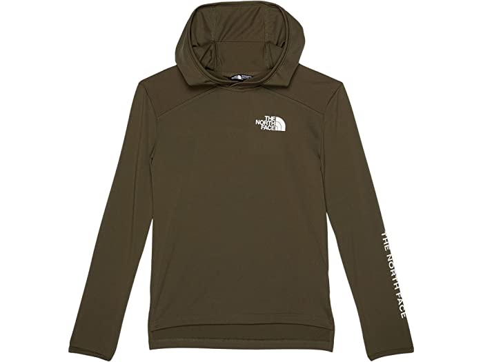 (取寄) ノースフェイス キッズ ボーイズ The North Face Kids boys Long Sleeve Never Stop Hoodie (Little Kids/Big Kids) New Taupe Green