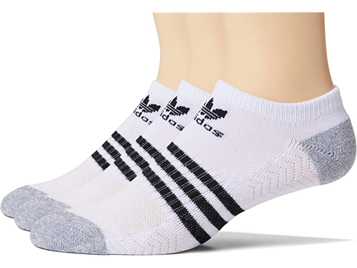 (取寄) アディダス オリジナルス キッズ キッズ adidas Originals Kids kids Roller No Show Socks 3-Pair (Little Kid/Big Kid/Adult) White/Black/Heather Grey