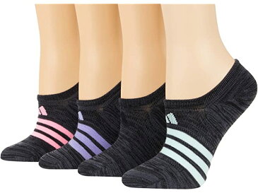 (取寄) アディダス レディース adidas women Superlite No Show Socks 6-Pack Black/Onix/Hyper Pop Pink/Space Dye