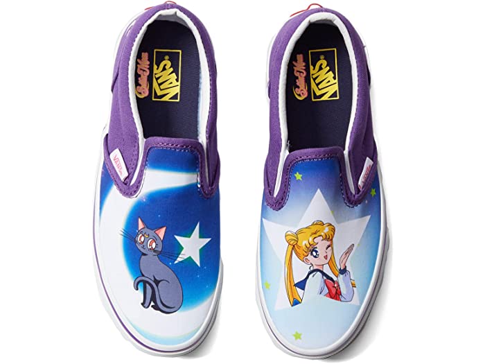 (取寄) バンズ キッズ キッズ Vans Kids kids Sailor Moon Classic Slip-On (Little Kid) Pretty Guardians Sailor Moon Blue/Purple