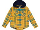 (取寄) エルエルビーン キッズ フリース ライン フランネル シャツ フーデット プレイド (ビッグ キッズ) L.L.Bean kids L.L.Bean Fleece Lined Flannel Shirt Hooded Plaid (Big Kids) Field Gold