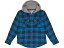 (取寄) エルエルビーン キッズ フリース ライン フランネル シャツ フーデット プレイド (リトル キッズ) L.L.Bean kids L.L.Bean Fleece Lined Flannel Shirt Hooded Plaid (Little Kids) Marine Blue