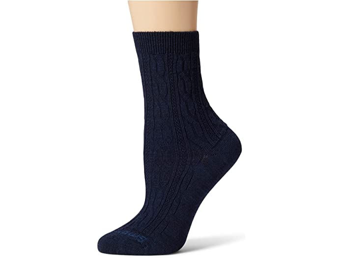 () X}[gE[ fB[X GufC P[u [ NbV m E[ N[ Smartwool women Smartwool Everyday Cable Zero Cushion Merino Wool Crew Deep Navy Heather