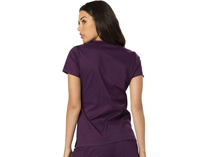 (取寄) ディッキーズ レディース Dickies women Gen Flex Women Scrubs Top V-Neck DK800 Eggplant