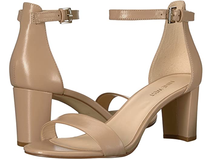 (取寄) ナインウエスト レディース プルース ブロック ヒール サンダル Nine West women Nine West Pruce Block Heel Sandal Natural Staci Leather