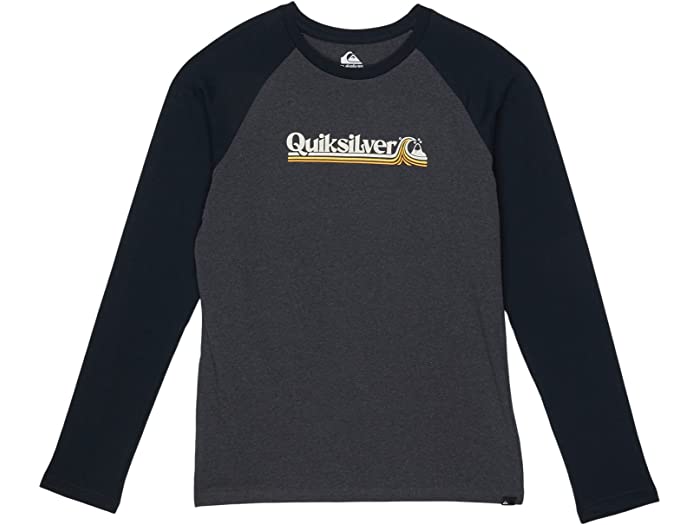 (取寄) クイック シルバー キッズ ボーイズ Quiksilver Kids boys All Lined Up Long Sleeve (Big Kids) Charcoal Heather