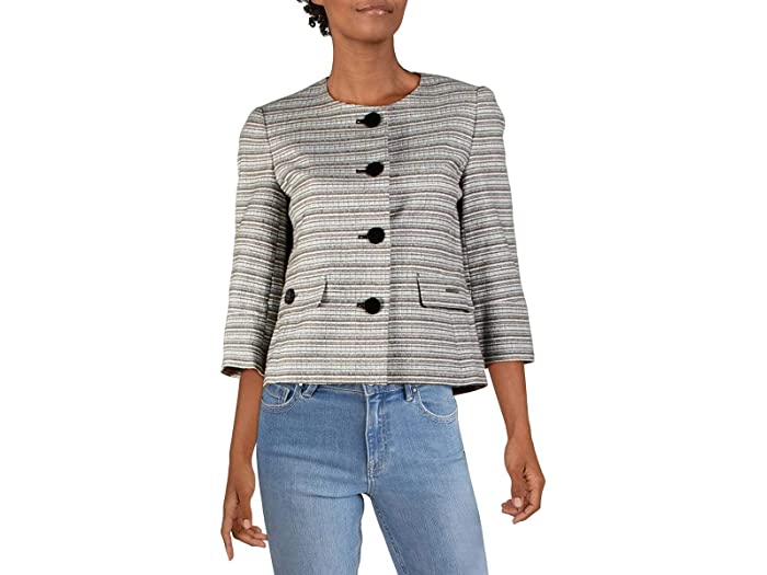 (取寄)カールラガーフェルドウィメンズショートツイードボタンアップジャケットKarlLagerfeldParisKarlLagerfeldWomensShortTweedButtonUpJacketBlack/White