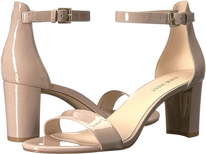 ナインウエスト (取寄) ナインウエスト レディース プルース ブロック ヒール サンダル Nine West women Nine West Pruce Block Heel Sandal Natural Sleek Patent PU