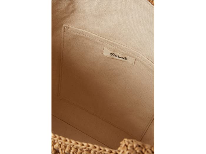 【オンス】 (取寄) メイドウェル レディース ザ トランスポート トート: ストロー エディション Madewell women The Transport Tote: Straw Edition Seed Khaki:ジェットラグ店 デュアルト