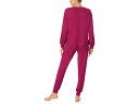 () TN`A fB[X O X[u |bvI[o[ Ah WK[Y Pj Zbg Sanctuary women Sanctuary Long Sleeve Popover and Joggers PJ Set Marled Raspberry