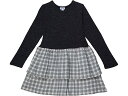 (取寄) スプレンディッド リトル ガールズ プレイド ラッフル ドレス (トドラー/リトル キッズ) Splendid Littles girls Plaid Ruffle Dress (Toddler/Little Kids) Jet Stream Plaid