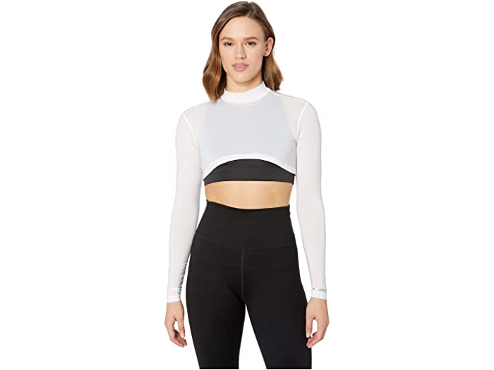 () WFC~[ ThbN fB[X TZX 35 Spf CgEFCg O X[u bN lbN Nbv CO gbv Jamie Sadock women Jamie Sadock Sunsense 35 SPF Lightweight Long Sleeve Mock Neck Crop Layering Top Sugar White