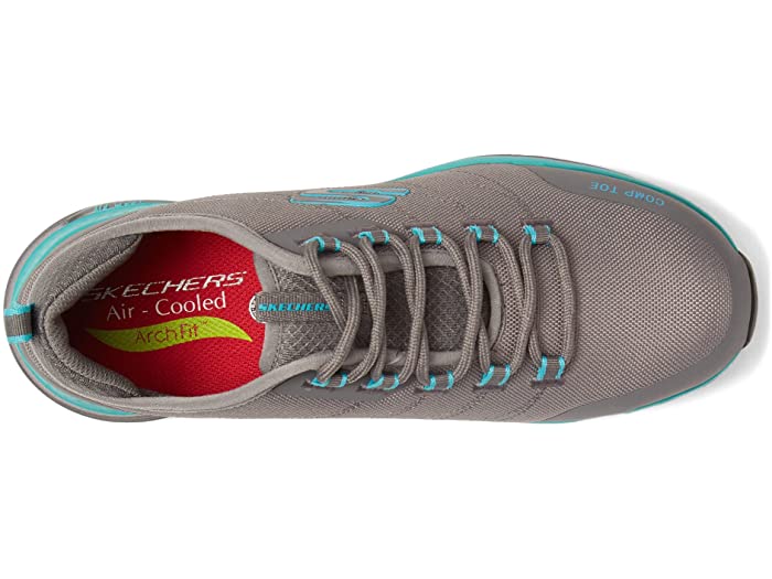 (取寄) スケッチャーズ ワーク レディース アーチ フィット SR コンポジット トゥ SKECHERS Work women Arch Fit SR Composite Toe Gray/Aqua