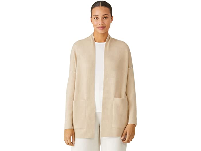 (取寄)アイリーンフィッシャーボクシーカーディガンインペルビアンオーガニックコットンテンセルEileenFisherBoxyCardiganinPeruvianOrganicCottonTencelSand