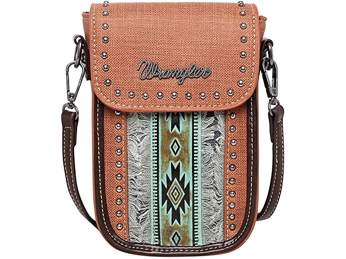 (取寄) モンタナ ウエスト レディース ラングラー アズテク セル フォン ウォレット/クロスボディ Montana West women Wrangler Aztec Cell Phone Wallet/Crossbody Brown