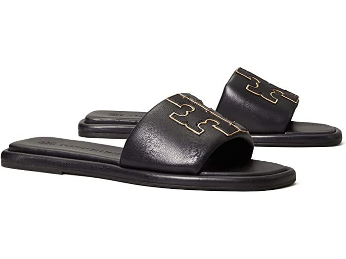 () ȥ꡼С ֥ T ݡ 饤 Tory Burch Tory Burch Double T Sport Slide Perfect Black/Gold