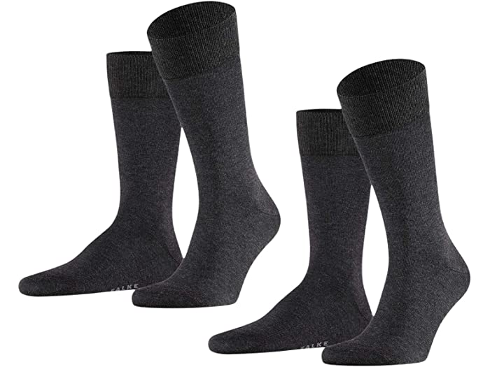 () ե륱  ϥåԡ 2-ѥå å Falke men Falke Happy 2-Pack Socks Anthracite