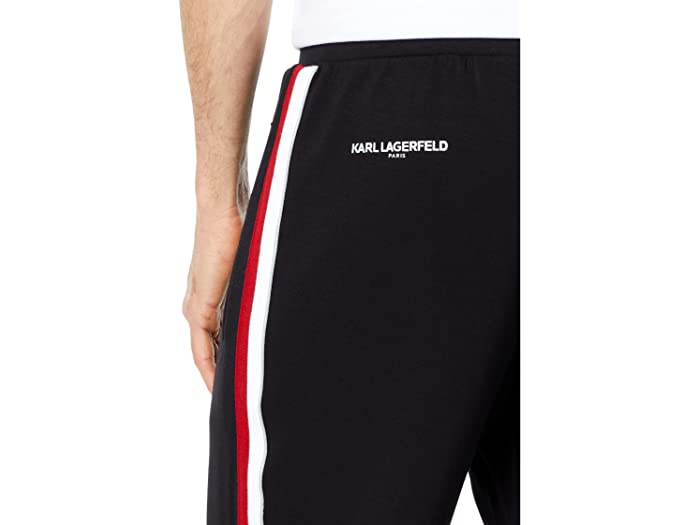 (取寄)ストライプトラックパンツKarlLagerfeldParisStripeTrackPantsBlack
