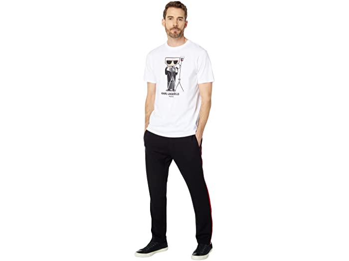 (取寄)ストライプトラックパンツKarlLagerfeldParisStripeTrackPantsBlack