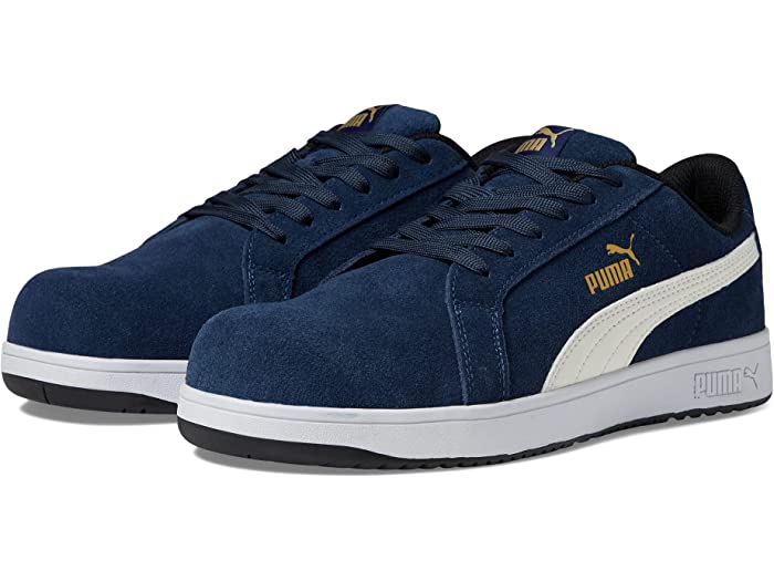 (取寄) プーマ セーフティー メンズ アイコニック スエード ロウ エー PUMA Safety men PUMA Safety Iconic Suede Low ASTM EH Navy/White