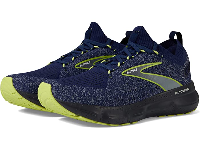 取寄 ブルックス メンズ グリセリン ステルスフィット 20 Brooks men Brooks Glycerin StealthFit 20 Blue/Ebony/Lime