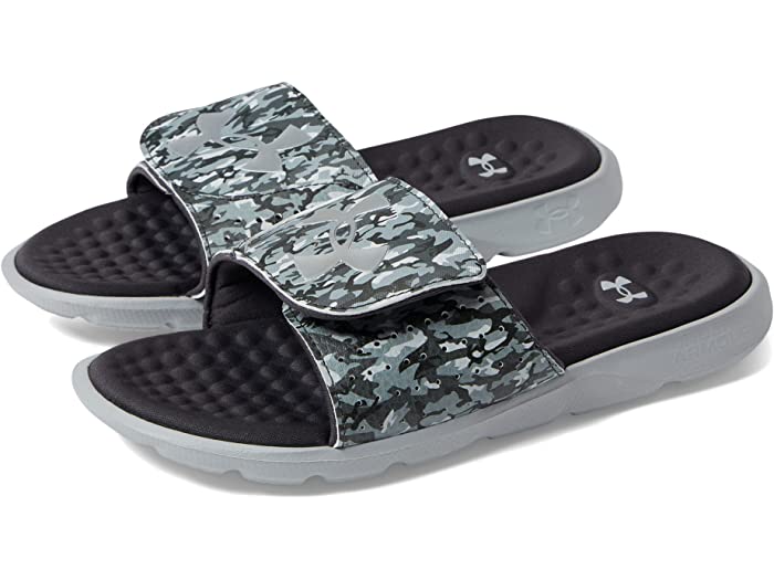 (取寄) アンダーアーマー サンダル キッズ ボーイズ イグナイト 7 スライド Under Armour Kids boys Ignite 7 Slide (Little Kid/Big Kid) Mod Gray/Mod Gray/Metallic Silver