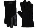 (取寄) アグ メンズ コントラスト ウォーター レジスタント シープスキン テック グローブ UGG men UGG Contrast Water Resistant Sheepskin Tech Gloves Black