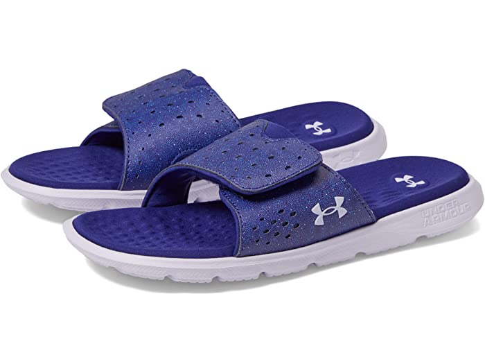 (取寄) アンダーアーマー サンダル キッズ ガールズ イグナイト 7 スライド Under Armour Kids girls Ignite 7 Slide (Little Kid/Big Kid) Baja Blue/Nebula Purple/Nebula Purple