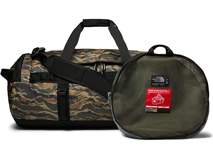 (取寄) ノースフェイス ダッフルバッグ ベース キャンプ エル The North Face Base Camp Duffel L New Taupe Green Painted Camo Print/TNF Black