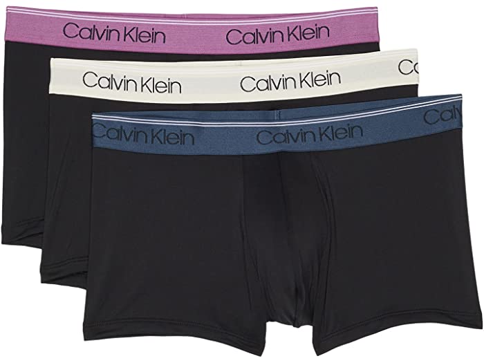 (取寄) カルバンクライン アンダーウェア メンズ ミクロ ストレッチ ロウ ライズ トランクス 3-パック Calvin Klein Underwear men Calvin Klein Underwear Micro Stretch Low Rise Trunks 3-Pack Black/Ameythyst/Silver Birch/Midnightのサムネイル