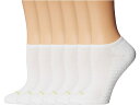 (取寄) ヒュー レディース マッサージング ライナー 6 パック オブ ソックス HUE women HUE Massaging Liner 6 Pack of Socks White