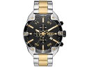 (取寄) ディーゼル メンズ スパイクド クロノグラフ ツートーン ステインレス スティール ウォッチ - Diesel men Diesel Spiked Chronograph Two-Tone Stainless Steel Watch - DZ4627 Gold/Silver その1