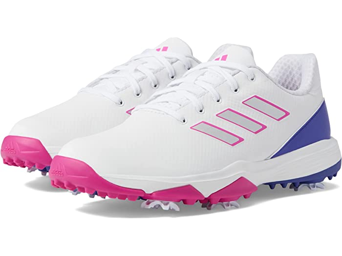 (取寄) アディダス ゴルフシューズ キッズ ゴルフシューズ キッズ 大きいサイズ adidas Golf kids 大きいサイズ adidas Golf ZG23 Golf Shoes (Little Kid/Big Kid) Footwear White/Lucid Fuchsia/Lucid Blue