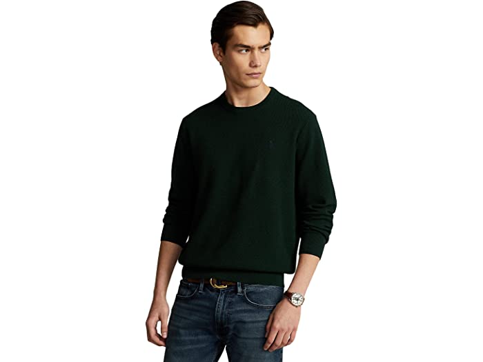 () t[ Y eNX`[h-jbg Rbg Z[^[ Polo Ralph Lauren men Polo Ralph Lauren Textured-Knit Cotton Sweater Hunt Club Green