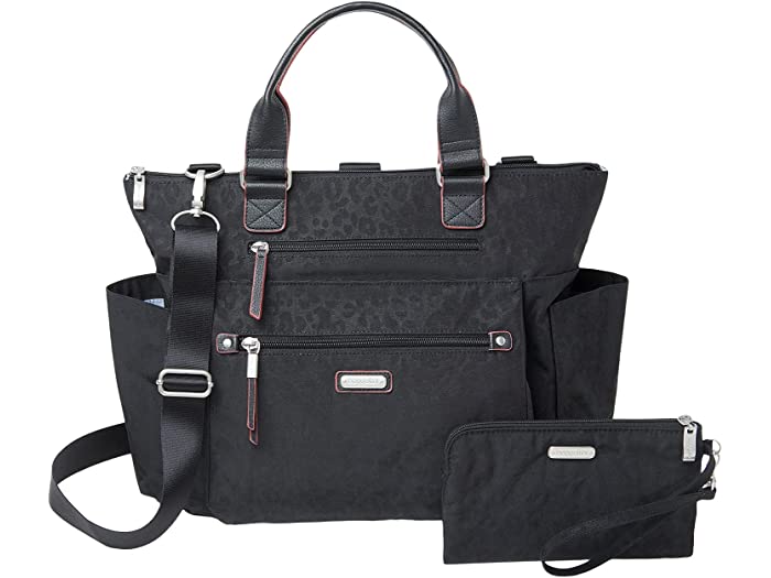 (取寄) バッガリーニ レディース スリーインワン コンバーチブル バックパック ウィズ Rfid フォン リスレット Baggallini women 3-in-1 Convertible Backpack with RFID Phone Wristlet Black Cheetah