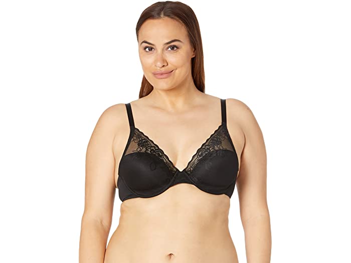 (取寄) ナトリ レディース アベイル フル フィギュア コンバーチブル コンツアー アンダーワイヤー Natori women Avail Full Figure Convertible Contour Underwire Black