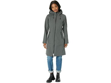 (取寄) イルセ ヤコブセン レディース ソフト シェル 3/4 ロング ファンクショナル レイン コート Ilse Jacobsen women Soft Shell 3/4 Long Functional Rain Coat Dark Shadow